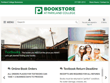Tablet Screenshot of parklandbookstore.com